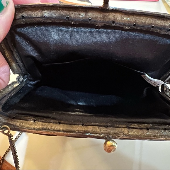 Elegant Beaded Black Silk Handbag Made in India - Picture 7 of 8